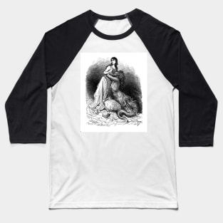 Proteus & the Ebudan princess - Gustave Dore Baseball T-Shirt